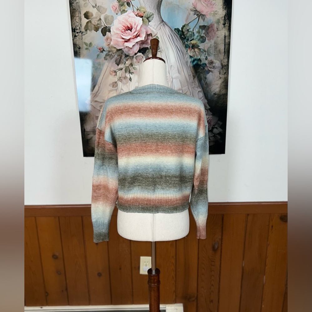 Super Cute Weekend Los Angeles Ravi Striped Multicolor Sweater! - Picture 4 of 6